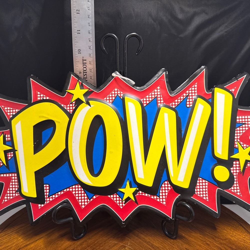 Lot Of 2 Superhero Tin Signs - Bang & Pow -Open Road Brands - Read Description - - Picture 8 of 16